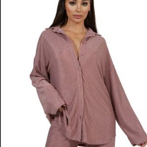 Sla the Label Pink light glitter long sleeve